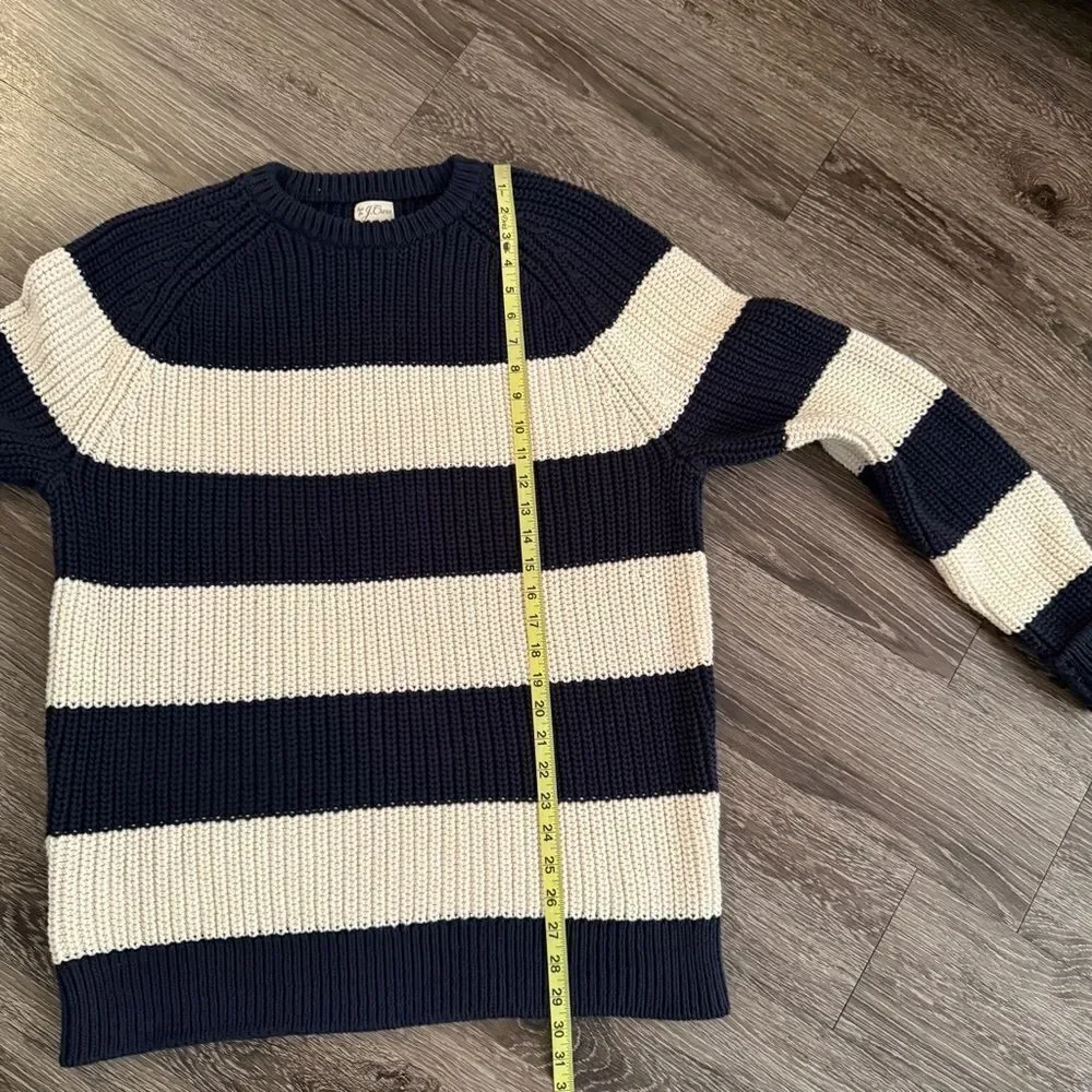 J. Crew Shaker Stitch Cotton Sweater